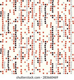 Abstract irregular dashed stroke mosaic background. Seamless pattern.