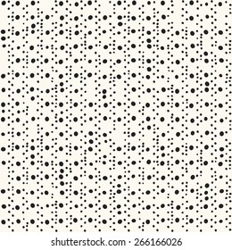 Abstract irregular dot stroke textured background. Seamless pattern. Vector.