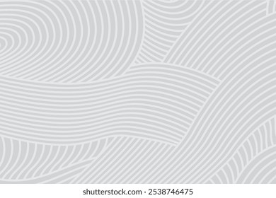 Abstract irregular gray color curved lines textured background. seamless geometric pattern design for certificates, invitations, textiles, clothing, covers and more.
