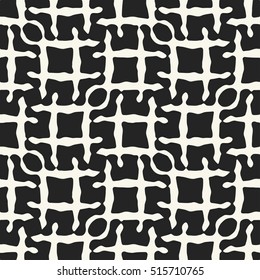 Abstract irregular grid motif. Seamless pattern/