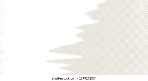 Abstract irregular halftone wavy striped textured background pattern.