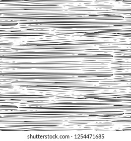 Abstract irregular ink strokes striped background. Seamless pattern. Vector.