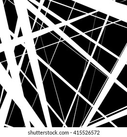 Abstract, irregular lines pattern, background. Monochrome geometric art.