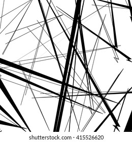 Abstract, irregular lines pattern, background. Monochrome geometric art.