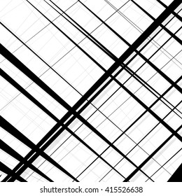 Abstract, irregular lines pattern, background. Monochrome geometric art.