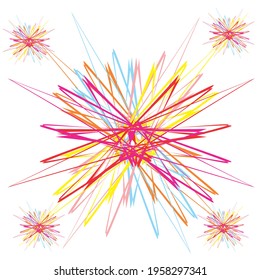abstract irregular lines such as stars, for a gradient design.