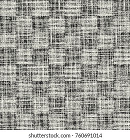 Abstract Irregular Mesh Textured Subtle Checked Motif. Seamless Pattern. 