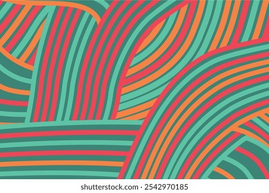 abstrato Irregular multi cor onda listrada linhas texturizadas fundo. design de padrão geométrico sem costura para certificados, convites, têxteis, vestuário, capas e muito mais.
