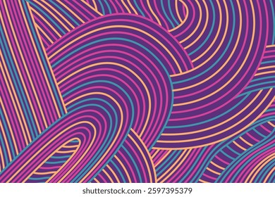 abstract Irregular multi color wave striped lines textured background. seamless geometric pattern design for certificates, invitations, textiles, apparel, covers and more.
