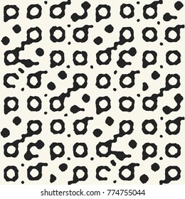 Abstract Irregular Polka Dot Textured Background. Seamless Pattern.