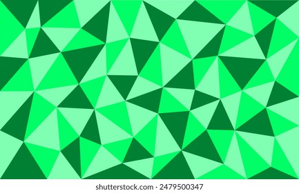 Abstractas fondo de polígono irregular en color verde. diseño de patrón de triángulo