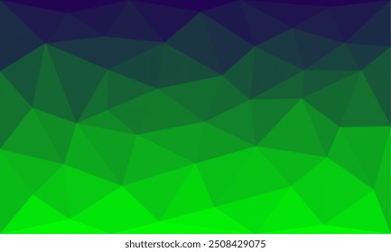 abstract irregular polygon background in green and dark blue color. Geometric triangle pattern design