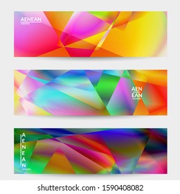 Abstract irregular polygonal background. Multicolored gradient of reflected light in crystal or diamond structure. Fragile sharp shattered ice or glass texture. Ambient light of low poly cubism