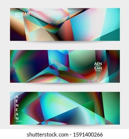 Abstract irregular polygonal background. Multicolored gradient of reflected light in crystal or diamond structure. Fragile sharp shattered ice or glass texture. Ambient light of low poly cubism