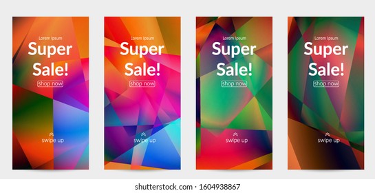 Abstract irregular polygonal background. Multicolored gradient of reflected light in crystal or diamond structure. Fragile sharp shattered ice or glass texture. Ambient light of low poly cubism