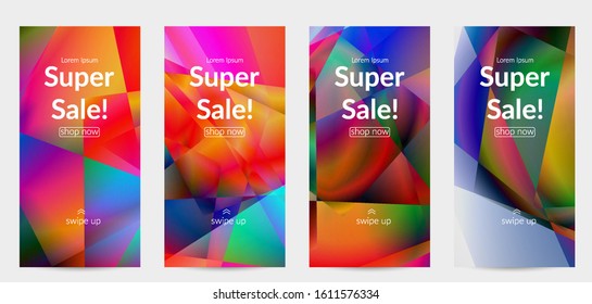 Abstract irregular polygonal background. Multicolored gradient of reflected light in crystal or diamond structure. Fragile sharp shattered ice or glass texture. Ambient light of low poly cubism