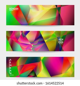 Abstract irregular polygonal background. Multicolored gradient of reflected light in crystal or diamond structure. Fragile sharp shattered ice or glass texture. Ambient light of low poly cubism