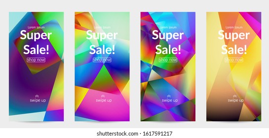 Abstract irregular polygonal background. Multicolored gradient of reflected light in crystal or diamond structure. Fragile sharp shattered ice or glass texture. Ambient light of low poly cubism