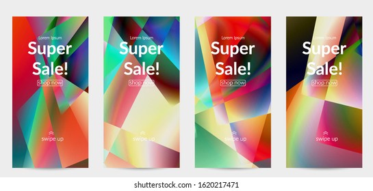 Abstract irregular polygonal background. Multicolored gradient of reflected light in crystal or diamond structure. Fragile sharp shattered ice or glass texture. Ambient light of low poly cubism