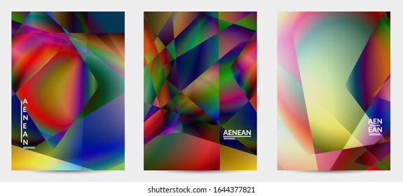 Antecedentes polígonos irregulares abstractos. Gradiente multicolor de luz reflejada en la estructura de cristal o diamante. Frágil y agudo hielo o textura de vidrio. Luz ambiental de bajo cubismo de polios