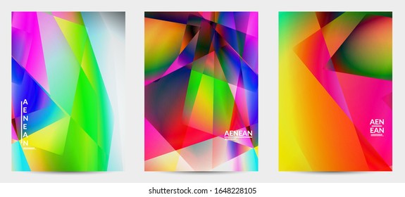Antecedentes polígonos irregulares abstractos. Gradiente multicolor de luz reflejada en la estructura de cristal o diamante. Frágil y agudo hielo o textura de vidrio. Luz ambiental de bajo cubismo de polios