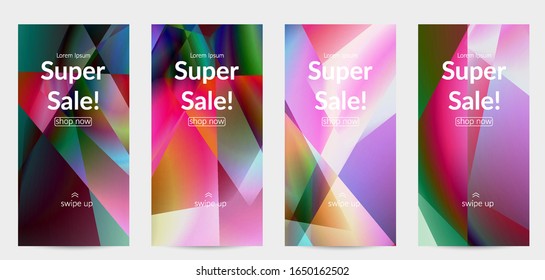 Abstract irregular polygonal background. Multicolored gradient of reflected light in crystal or diamond structure. Fragile sharp shattered ice or glass texture. Ambient light of low poly cubism