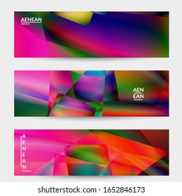 Abstract irregular polygonal background. Multicolored gradient of reflected light in crystal or diamond structure. Fragile sharp shattered ice or glass texture. Ambient light of low poly cubism