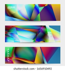 Antecedentes polígonos irregulares abstractos. Gradiente multicolor de luz reflejada en la estructura de cristal o diamante. Frágil y agudo hielo o textura de vidrio. Luz ambiental de bajo cubismo de polios