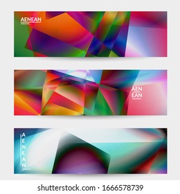 Abstract irregular polygonal background. Multicolored gradient of reflected light in crystal or diamond structure. Fragile sharp shattered ice or glass texture. Ambient light of low poly cubism