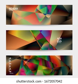 Abstract irregular polygonal background. Multicolored gradient of reflected light in crystal or diamond structure. Fragile sharp shattered ice or glass texture. Ambient light of low poly cubism