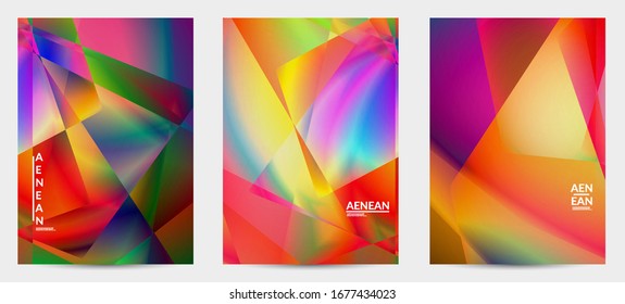Abstrakter, unregelmäßiger polygonaler Hintergrund. mehrfarbiger Farbverlauf des reflektierten Lichts in Kristallstruktur oder Diamantstruktur. Fragile, scharfe, zerbrochene Eis oder Glasstruktur. Ambientes Licht des Low-Poly-Kubismus