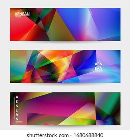 Abstract irregular polygonal background. Multicolored gradient of reflected light in crystal or diamond structure. Fragile sharp shattered ice or glass texture. Ambient light of low poly cubism