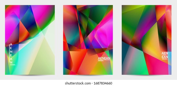 Antecedentes polígonos irregulares abstractos. Gradiente multicolor de luz reflejada en la estructura de cristal o diamante. Frágil y agudo hielo o textura de vidrio. Luz ambiental de bajo cubismo de polios