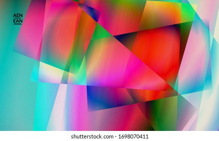 Antecedentes polígonos irregulares abstractos. Gradiente multicolor de luz reflejada en la estructura de cristal o diamante. Frágil y agudo hielo o textura de vidrio. Luz ambiental de bajo cubismo de polios
