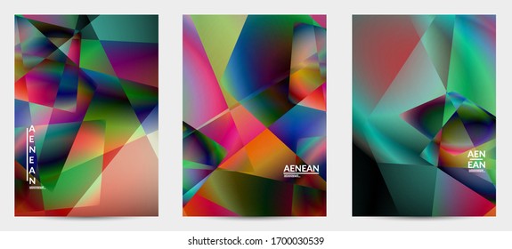 Antecedentes polígonos irregulares abstractos. Gradiente multicolor de luz reflejada en la estructura de cristal o diamante. Frágil y agudo hielo o textura de vidrio. Luz ambiental de bajo cubismo de polios