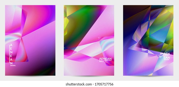 Antecedentes polígonos irregulares abstractos. Gradiente multicolor de luz reflejada en la estructura de cristal o diamante. Frágil y agudo hielo o textura de vidrio. Luz ambiental de bajo cubismo de polios