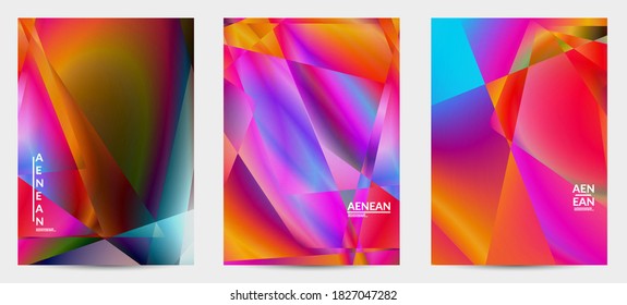 Abstract irregular polygonal background. Multicolored gradient of reflected light in crystal or diamond structure. Fragile sharp shattered ice or glass texture. Ambient light of low poly cubism