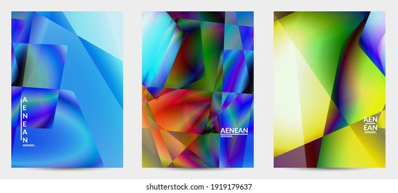 Abstract irregular polygonal background. Multicolored gradient of reflected light in crystal or diamond structure. Fragile sharp shattered ice or glass texture. Ambient light of low poly cubism