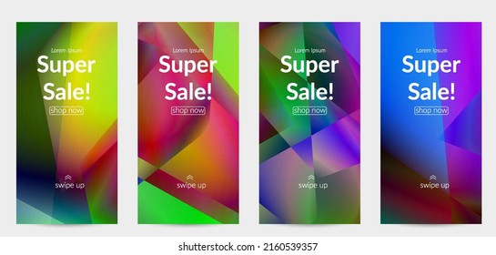 Abstract Irregular Polygonal Background. Multicolored Gradient Of Reflected Light In Crystal Or Diamond Structure. Fragile Sharp Shattered Ice Or Glass Texture. Ambient Light Of Low Poly Cubism