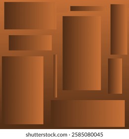 Abstract irregular rectangle pattern. Gradient between dark brown and brown.