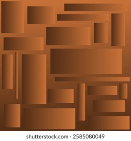 Abstract irregular rectangle pattern. Gradient between dark brown and brown.