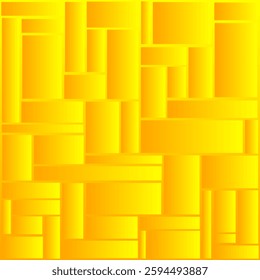 Abstract irregular rectangle pattern. Gradient between orange and yellow. 