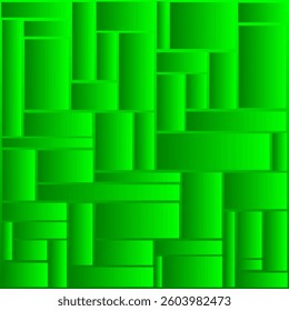 Abstract irregular rectangle pattern. Gradient between green and lime color.