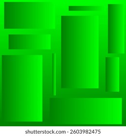Abstract irregular rectangle pattern. Gradient between green and lime color.