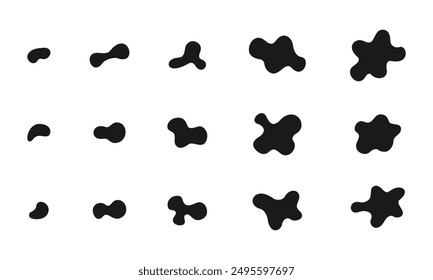 abstract irregular shapes, Organic blob shapes. vector illustration isolated on white background.