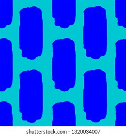 Abstract irregular striped block motif. Vector illustration. Background with minimalistic elements. Striped texture seamless pattern. Grunge endless template. Blue colors backdrop. Fabric textile.