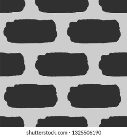 Abstract irregular striped block motif. Vector illustration. Background with minimalistic elements. Striped texture seamless pattern. Grunge endless template. Gray colors backdrop. Fabric textile.