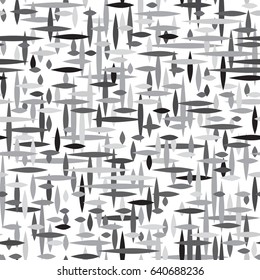 Abstract irregular striped line seamless pattern. Monochrome geometric texture. Ornamental block motif background