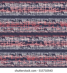 Abstract irregular striped motif. Seamless pattern.