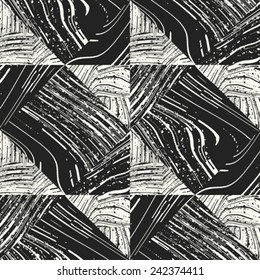 Abstract irregular stroke ornate textured background. Seamless pattern. Vector.